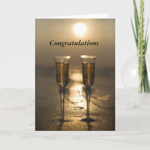 Champagne glasses card