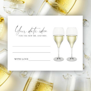Champagne glasses - Date night ideas \ Date jar Enclosure Card