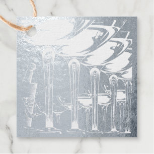 Champagne Glasses New Year Favour Tags