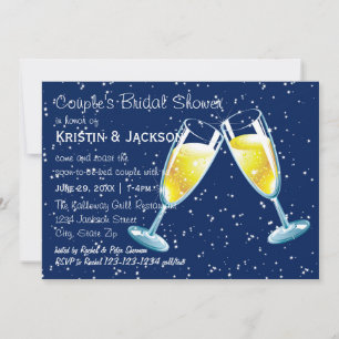 Champagne Glasses Night - Bridal Shower Invitation