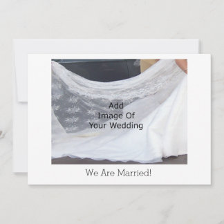 Champagne Glasses Simple Wedding Announcement Card