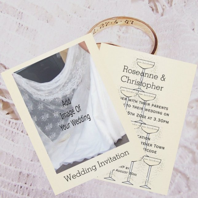 Champagne Glasses Wedding Invitation (Creator Uploaded)