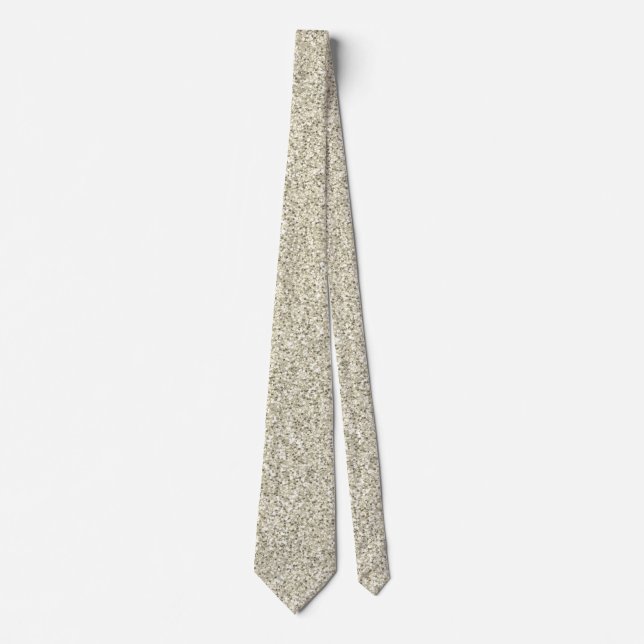 Champagne Glitter Elegant Luxury Chic Accessory Tie (Front)