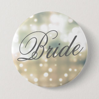 Champagne Glow Bride Button Pin
