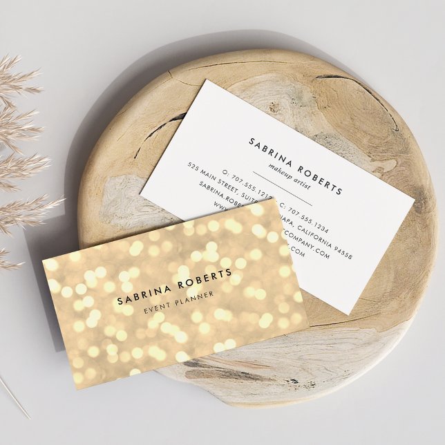 Champagne Gold Bokeh Business Card (Creator Uploaded)