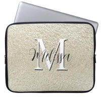Champagne Gold Foil Modern Monogram