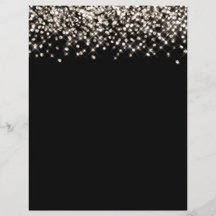 Champagne Gold Glitter Confetti Scrapbook Paper