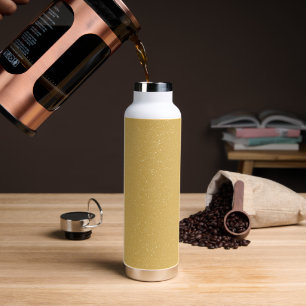 Champagne Gold Glitter Insulated Water Bottle