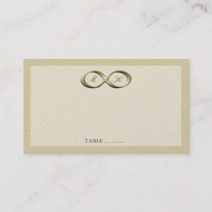 Champagne Gold Infinity Hand Clasp Wedding Place C Card