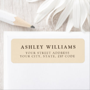Champagne Gold Minimalist Elegant Return Stickers