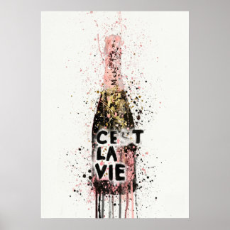 Champagne Graffiti  Poster