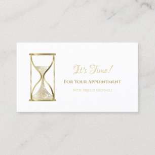 Champagne Hourglass Appointment Card