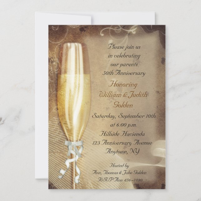 Champagne Invitation (Front)