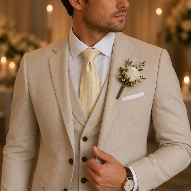 Champagne Ivory Regency Stripe Tie (Creator Uploaded)