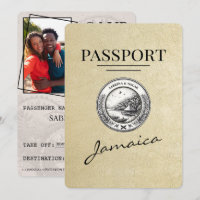 Champagne Jamaica Passport Save The Date