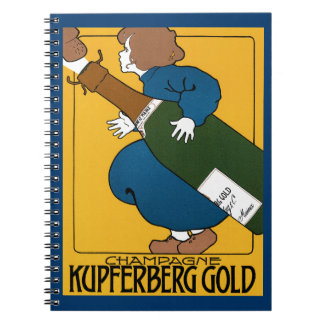 Champagne Kupferberg Gold Spiral Notebook