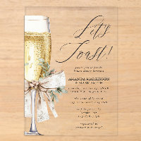 Champagne Let's Toast Winter Bridal Shower
