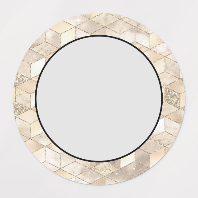 Champagne Light Brown Small Square Decorative (Design 1)
