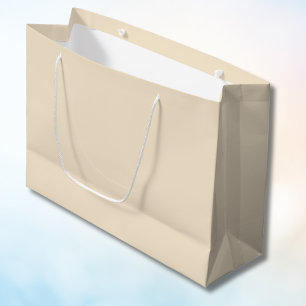 Champagne Metallic Solid Color   Classic   Elegant Large Gift Bag