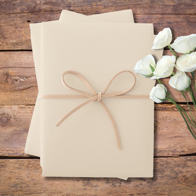 Champagne Metallic Solid Colour | Classic | Elegan Wrapping Paper Sheet (Creator Uploaded)
