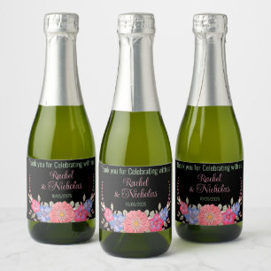 Champagne mini bottles favors personalized sparkling wine label