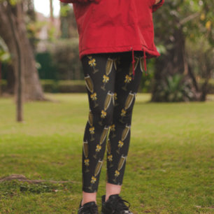 Champagne New Year Eve Celebration Black Leggings