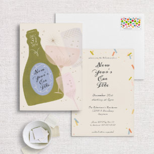 Champagne New Year's Eve Fête Invitation