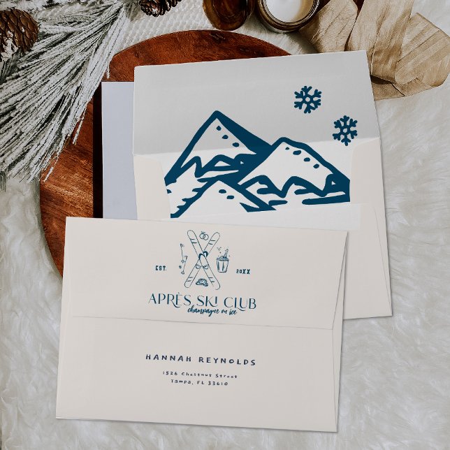 Champagne on Ice | Après Ski Winter Bachelorette Envelope (Creator Uploaded)