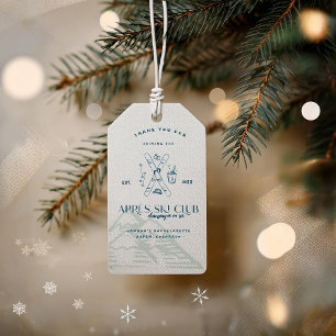 Champagne on Ice Après Ski Winter Bachelorette Gift Tags