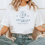 Champagne on Ice | Après Ski Winter Bachelorette T-Shirt<br><div class="desc">Get ready to celebrate in style with the Champagne on Ice | Après Ski Winter Bachelorette T-Shirt. Designed for the ultimate winter getaway, this chic and cosy t-shirt is perfect for bachelorette parties hitting the slopes or unwinding in the lodge. Featuring playful après ski graphics and fun, celebratory text, this...</div>