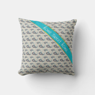Champagne Paisley Pattern Cushion