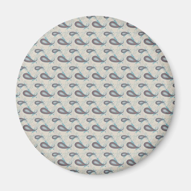 Champagne Paisley Pattern Magnet (Front)