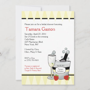 Champagne Party 5x7 Bridal Shower Invite