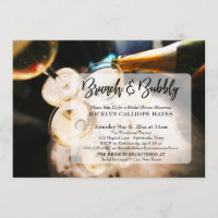 Champagne Photo Brunch & Bubbly Handwriting