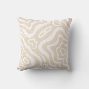 Champagne Pink Abstract Wave Pattern Cushion