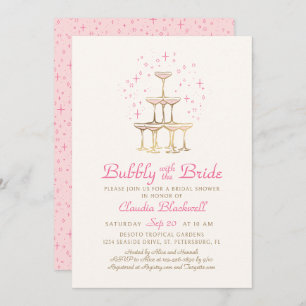 Champagne Pink Bridal Shower Invitation