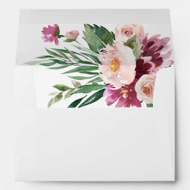 Champagne & Pink Floral 3 Envelope (Back (Bottom))
