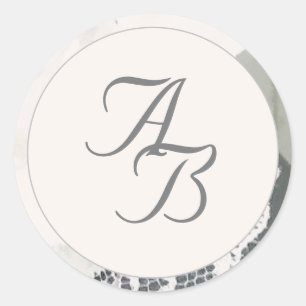 Champagne-Pink Lace Wedding Classic Round Sticker
