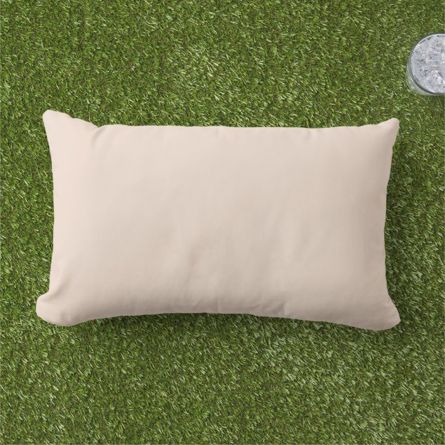 Champagne Pink Plain Solid Colour  Lumbar Cushion (Grass)