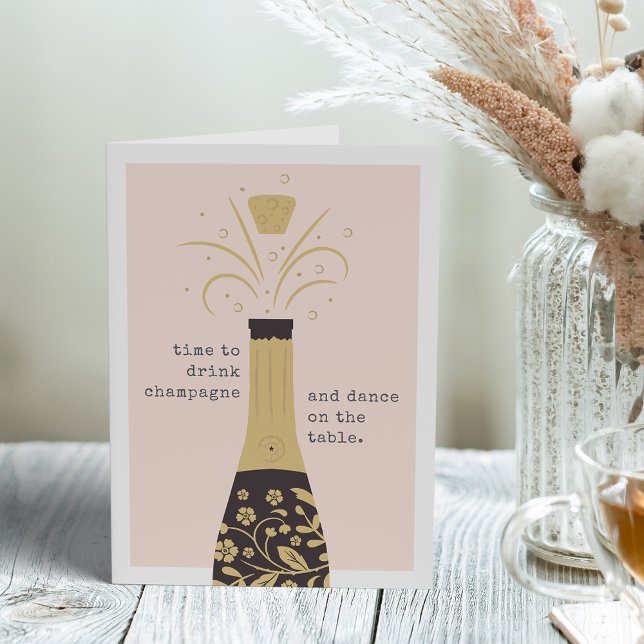 Champagne Pop | Birthday Greeting Card (Creator Uploaded)