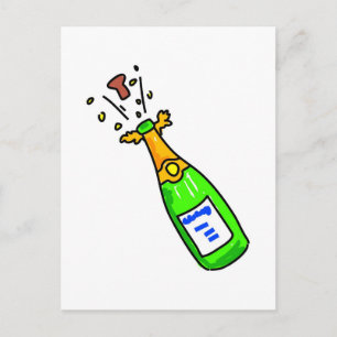 champagne postcard