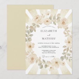 Champagne Radiant Summer Wedding Invitation