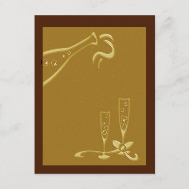 champagne red and gold postcard (Front)