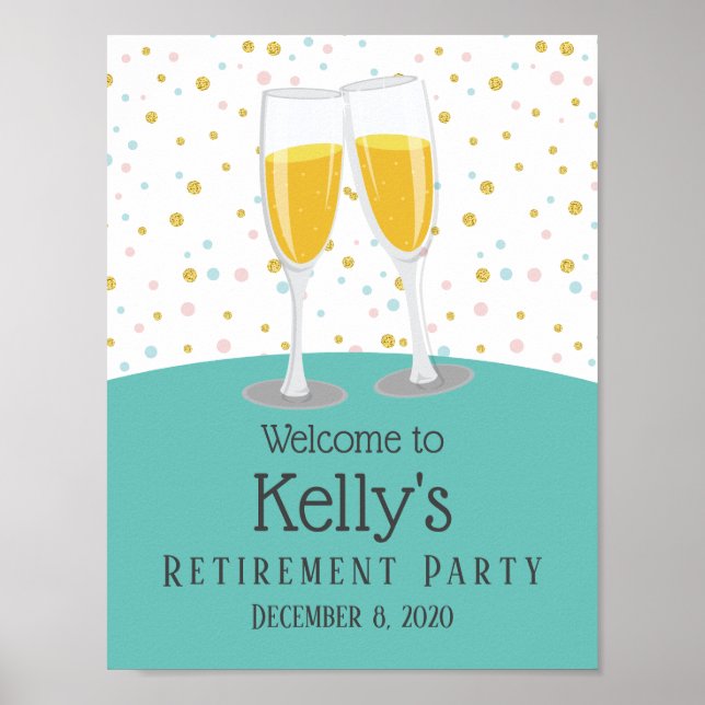 Champagne  retirement Party Poster (Front)