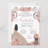 Champagne Rose Ranchero Princess Dress Quinceanera