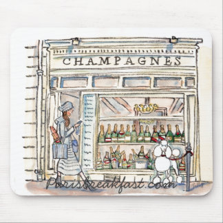 Champagne rue Saint Sulpice, Paris mousepad