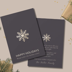Champagne Snowflake Holiday Card