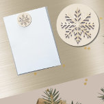 Champagne Snowflake Holiday Magnet<br><div class="desc">Elevate your holiday decor with this Champagne Snowflake Holiday Magnet. This round magnet showcases a stunning brushed champagne gold snowflake, artfully centred to command attention and add a touch of sophistication to any magnetic surface. The intricate design and shine make it a captivating focal point, perfect for enhancing your festive...</div>