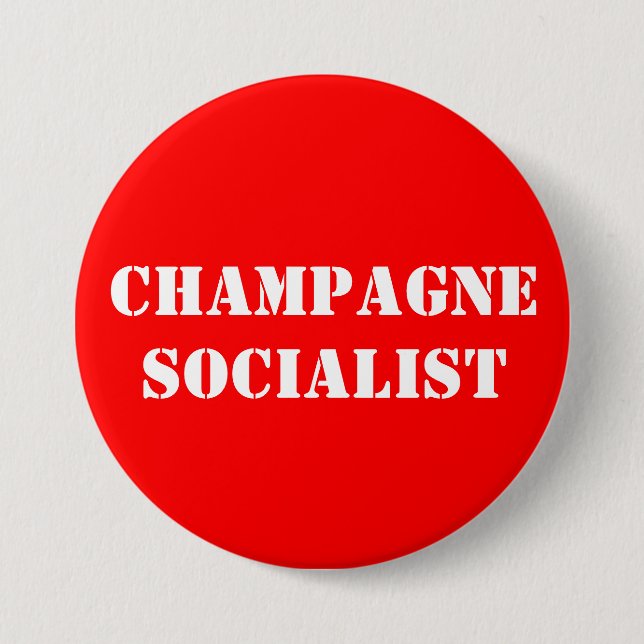 Champagne Socialist Badge (Front)