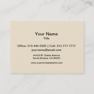 Champagne Solid Colour Business Card
